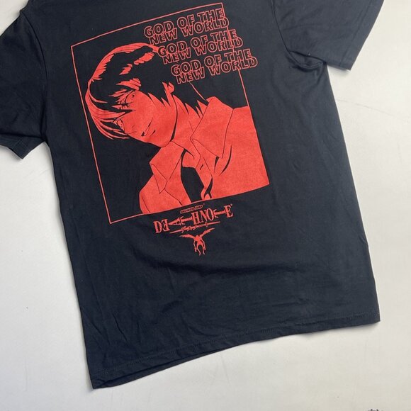 Death Note Men T-Shirt M Black Red Amane Anime Graphic God Of The New World - Picture 5 of 10